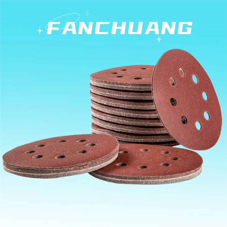 8 Holes Red Polishing Disc Flocking Sand Tray