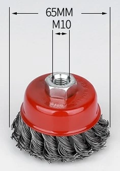 65mmTwisted Wire Wheel Cup Brush for Angle Grinder