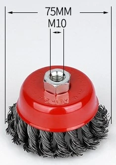75mm Twisted Knotted Cup Brush